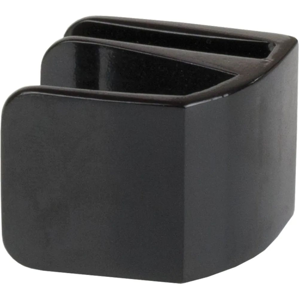 SISO Glastürgriff Square, Glas 4-6 mm; 32,5x26 mm, Zink schwarz