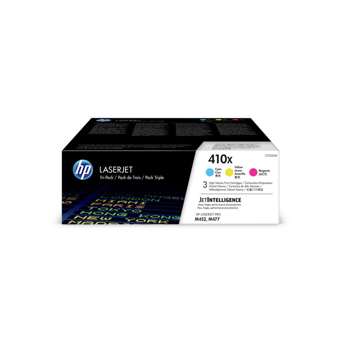 HP 410X - 3er-Pack - Hohe Ergiebigkeit - Gelb, Cyan, Magenta - Original - LaserJet - Tonerpatrone (CF252XM)