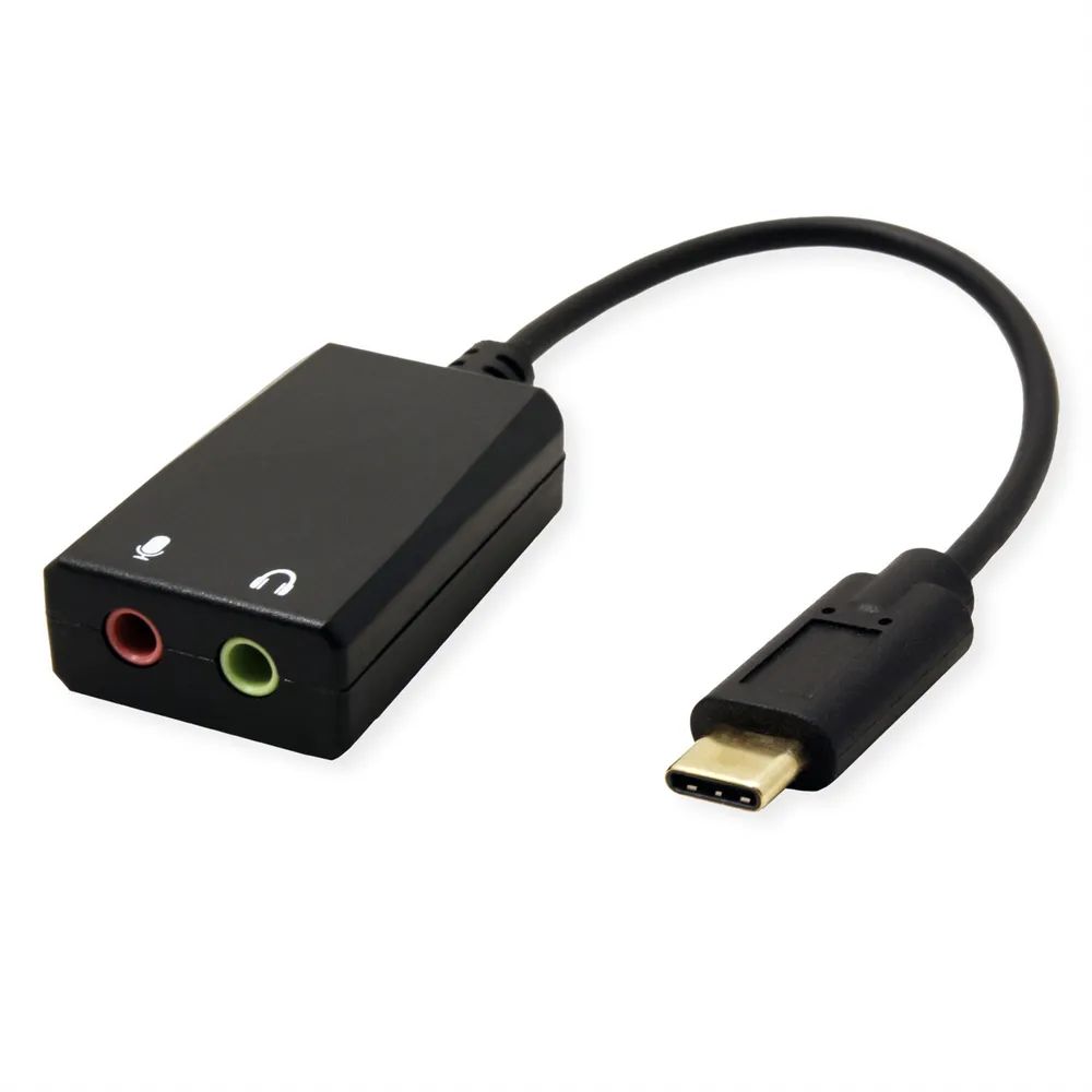 VALUE Adapter USB Typ C - 2x 3,5mm Audio, ST/BU, 0,13 m