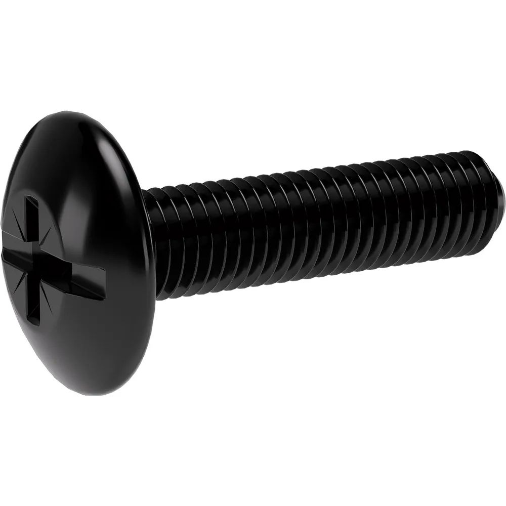 ITALIANA FERRAMENTA Spezialschraube Oval 6 für Schrankrohrlager, M6x25mm schwarz