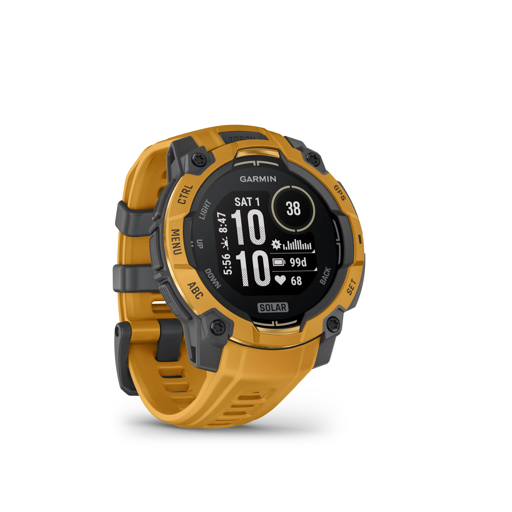 Garmin Instinct 3 Solar, 45mm Grau/Sunburst mit Silikon-Wechselarmband 22mm 