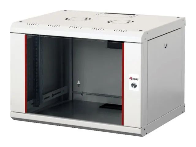 Equip Pro Mount - Schrank Netzwerkschrank - 600x450 mm, with glass door, removable and lockable panels, assembled - geeignet für Wandmontage - RAL 7035, Hellgrau - 7U - 48.3 cm (19")