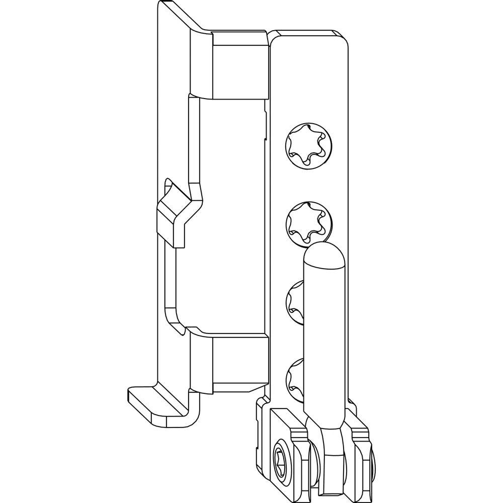 MACO Ecklager AS für Falzecklagerband mit ÜV, 12/20 mm, links, silber (54693)