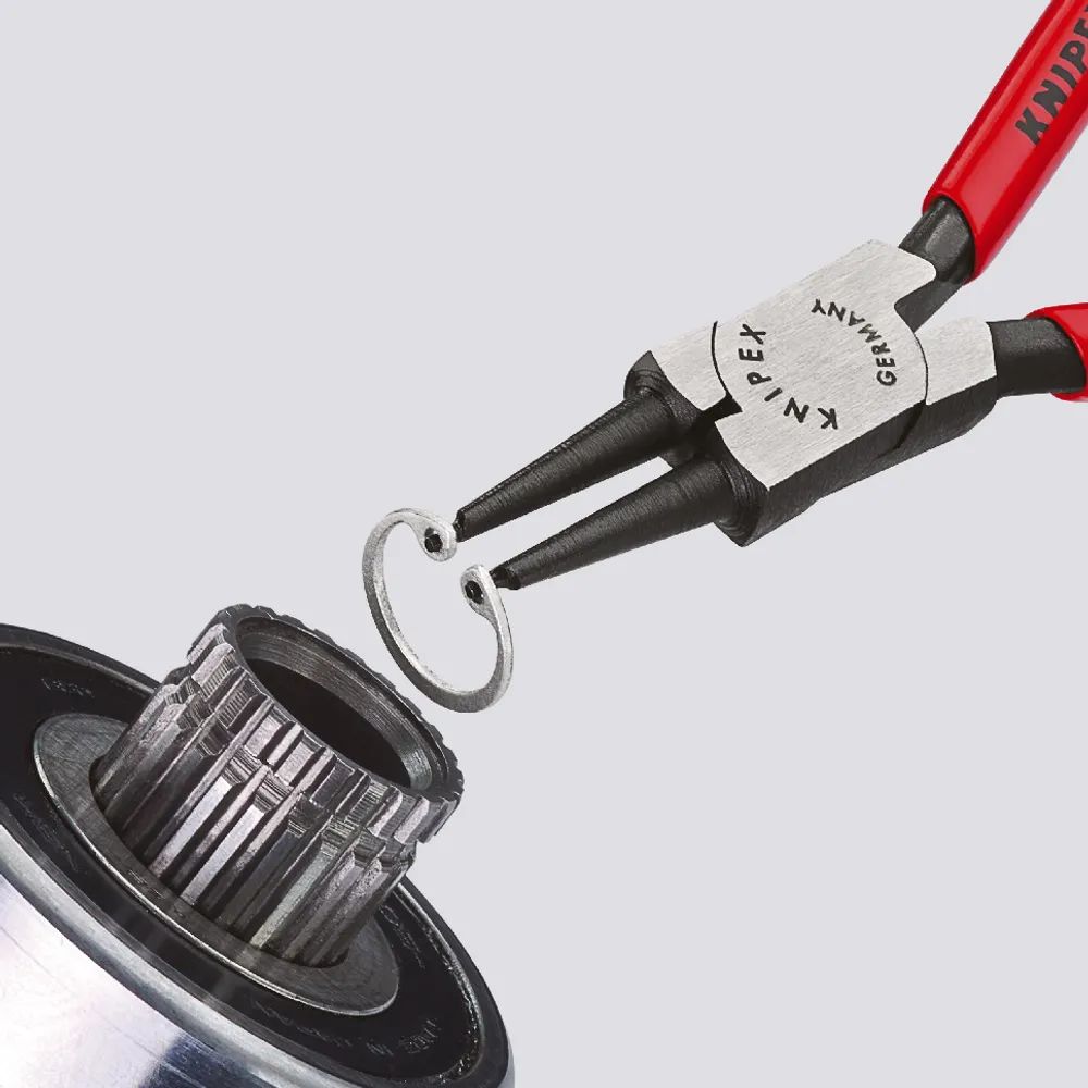 KNIPEX Sicherungsringzange für Innenringe in Bohrungen mit Kunststoff überzogen schwarz atramentiert 140 mm