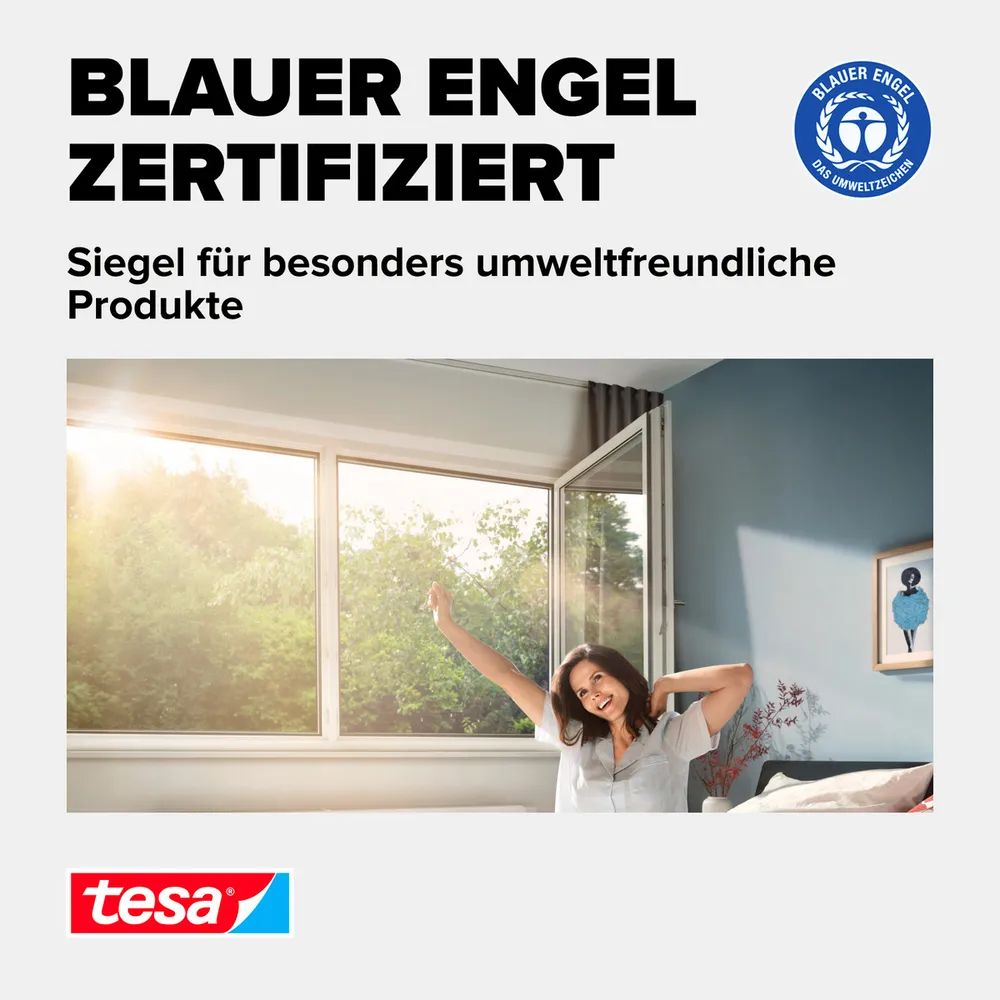 tesa® Insektenschutz Pollen 2er-Pack 1,30 × 1,50m, anthrazit 