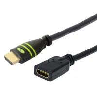Techly HDMI 4K 60Hz High Speed Anschlusskabel ,mit Ethernet M/F, schwarz, 7,5 m