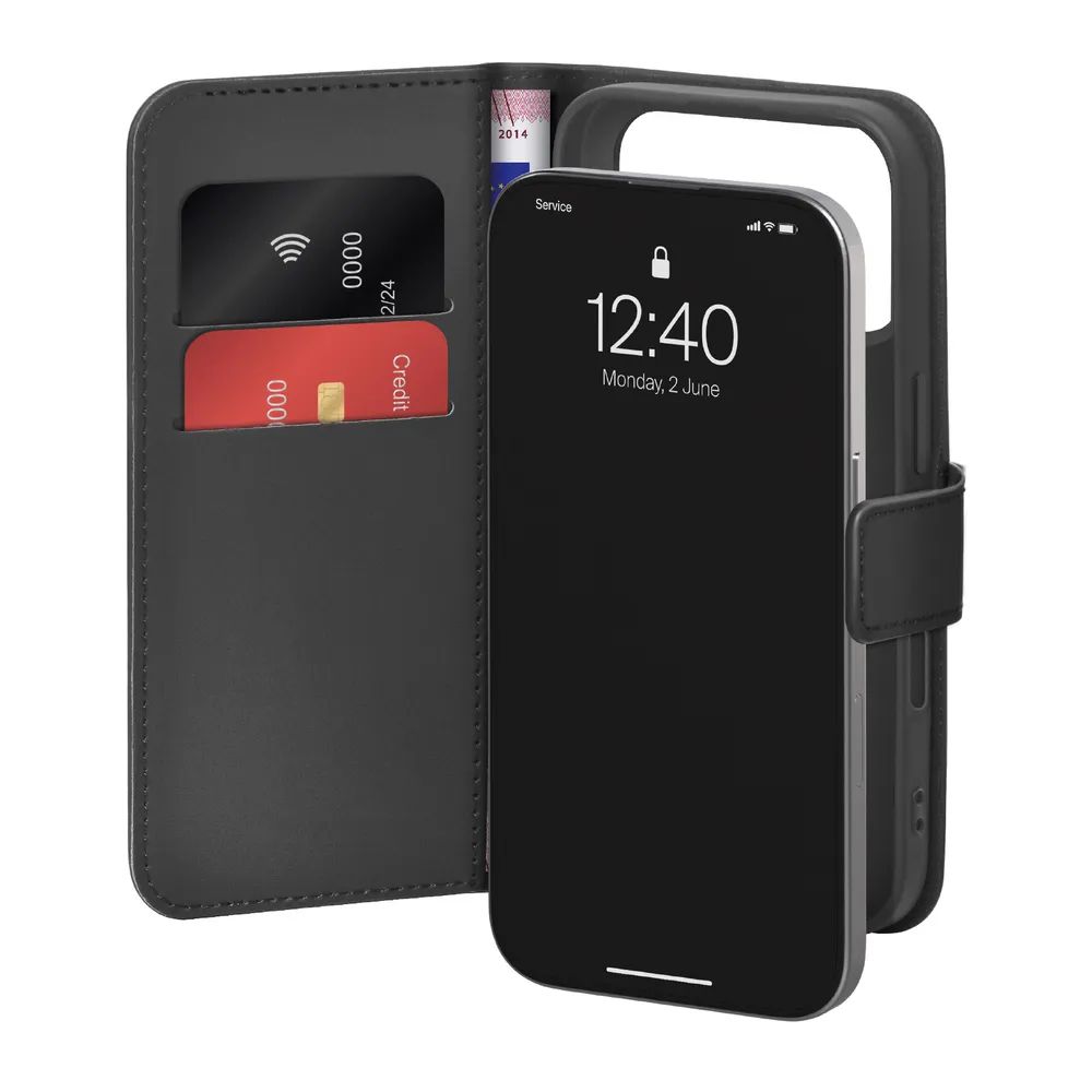 PURO WALLET STAND Bookcase für iPhone 17 PRO, schwarz