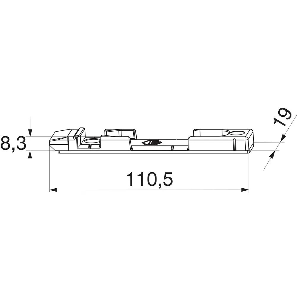 MACO Kippschließteil PVC 12/20- 9, TROCAL/TRYBA, links/rechts, silber (33851)