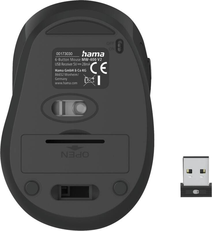 Hama Maus 173030 6-Tasten-Maus MW-400 V2