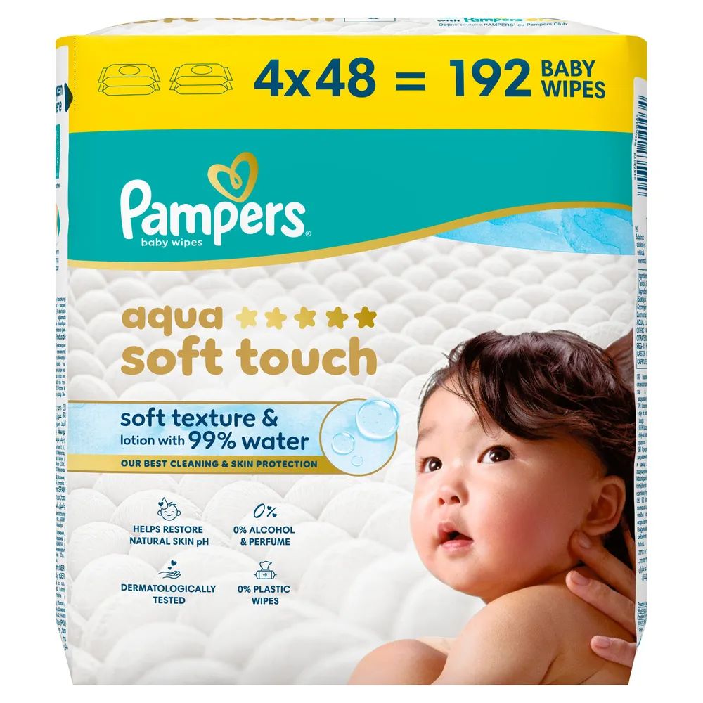 Pampers Feuchte Tücher Aqua Soft touch 4x