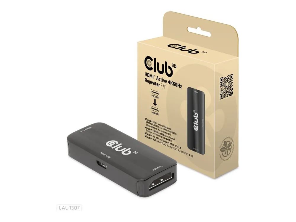 Club 3D Repeater - HDMI - 19 pin HDMI Type A (female)