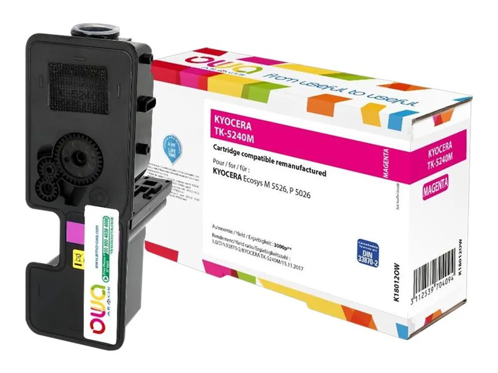 Armor OWA K18012OW - Magenta - kompatibel - Box - wiederaufbereitet - Tonerpatrone (Alternative zu: Kyocera TK-5240M)