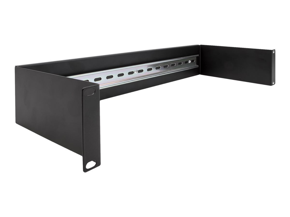 Delock DIN Schienenpanel - Rack montierbar - Schwarz - 1U - 48.3 cm (19")