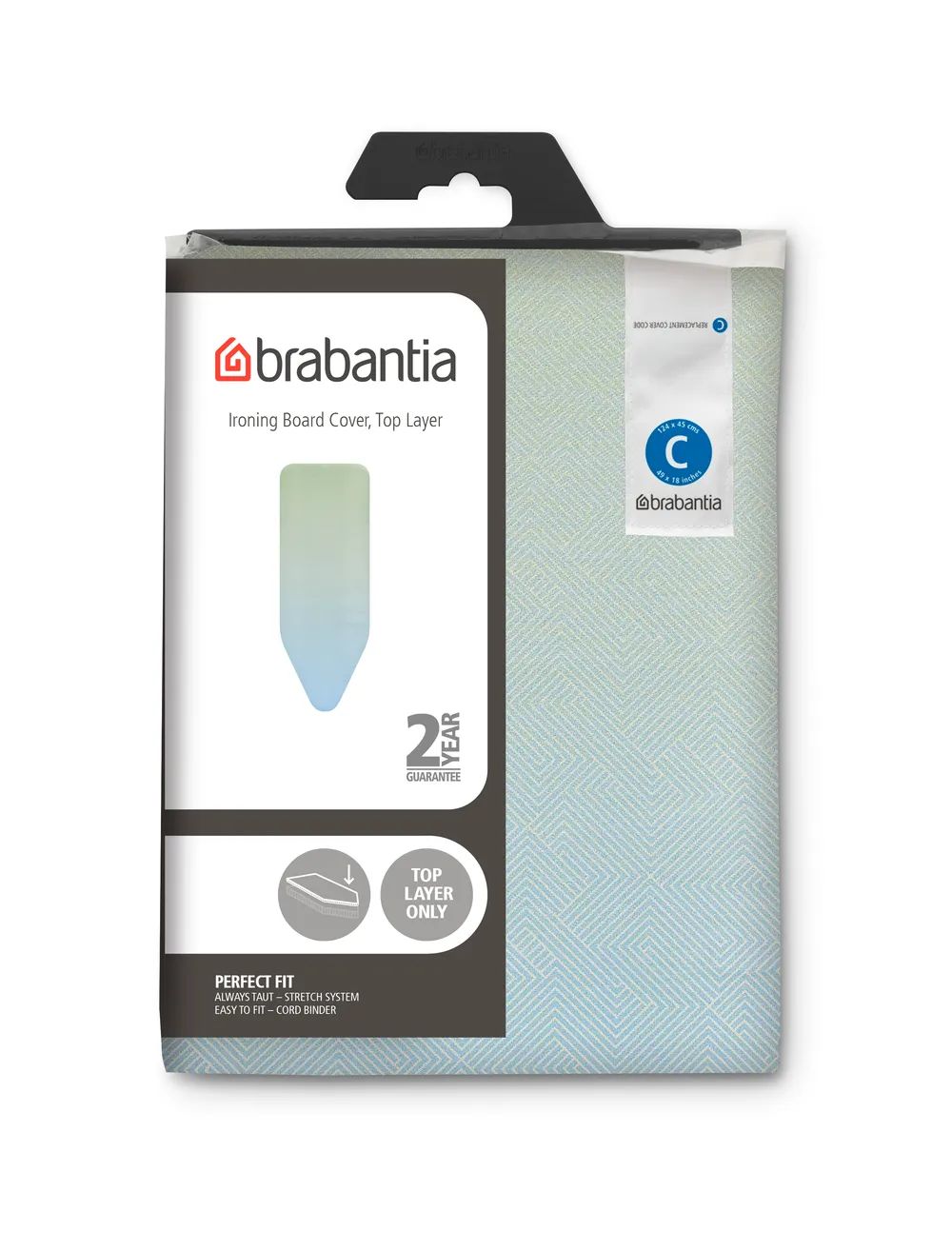 Brabantia Baumwollbezug C, 124x45cm, 2mm Schaumst. - Soothing Sea