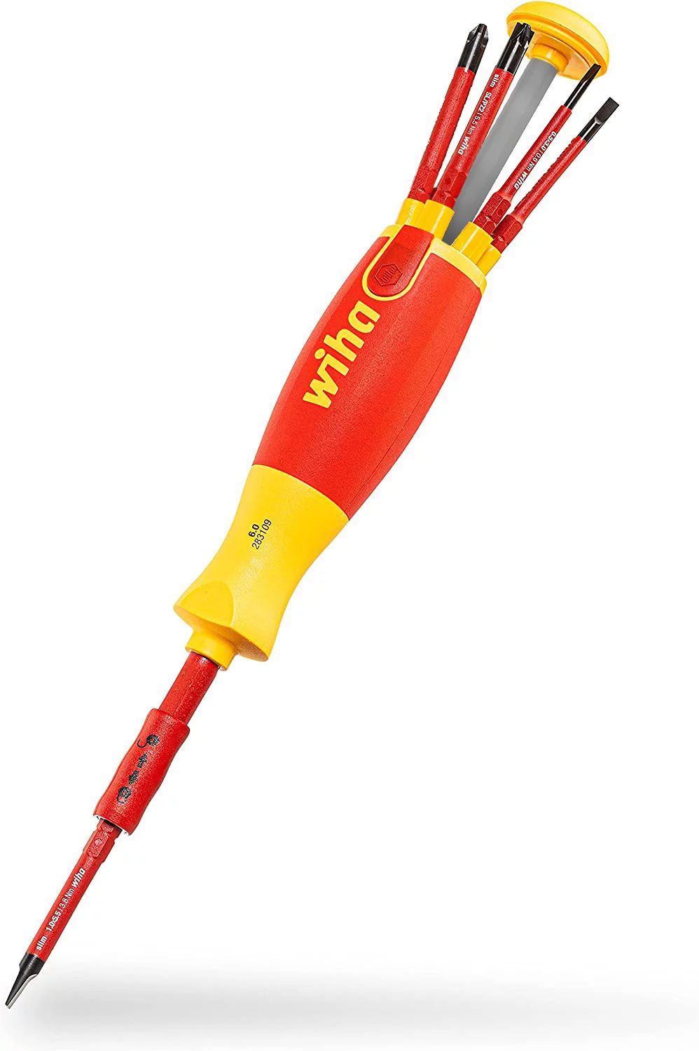Wiha Schraubendreher mit Bit Magazin LiftUp electric Schlitz, Pozidriv, PlusMinus/Pozidriv