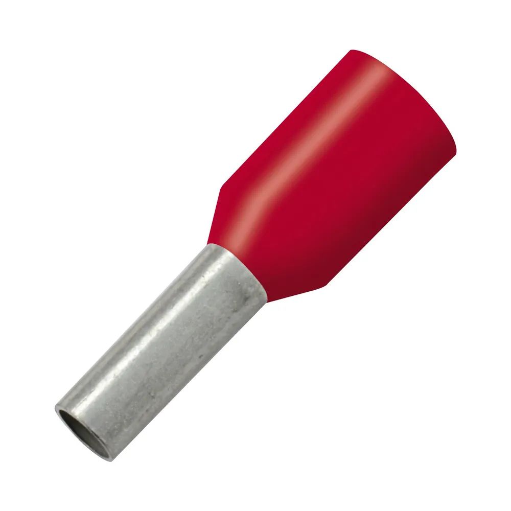 Edler Systems Kabeltechnik GmbH Aderendhülse 10x12/22 mit Kragen rot