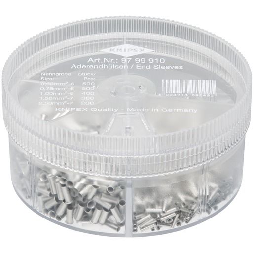 Knipex UNISOL. ADERENDH. 0,5-2,5MM² / KNIPEX ADERENDHÜLSENBOX 97 99 910
