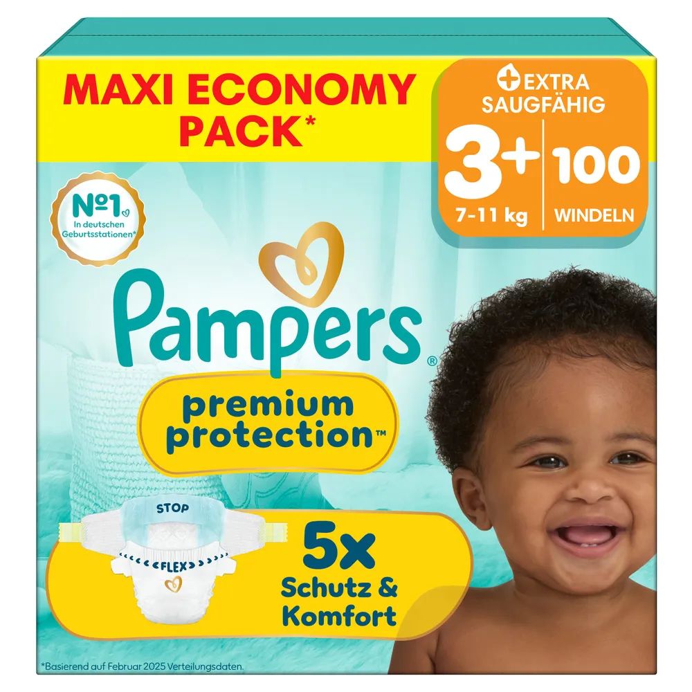 Pampers Premium Protection Gr.3+ Midi Plus 7-11kg Maxi 
