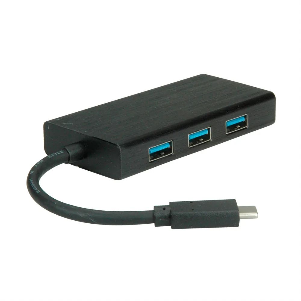 VALUE USB 3.2 Gen 1 Typ C zu Gigabit Ethernet Konverter + Hub