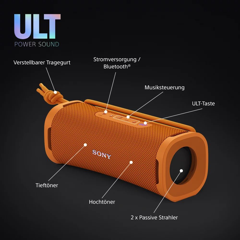 Sony ULT Field 1 - Bluetooth Lautsprecher, orange