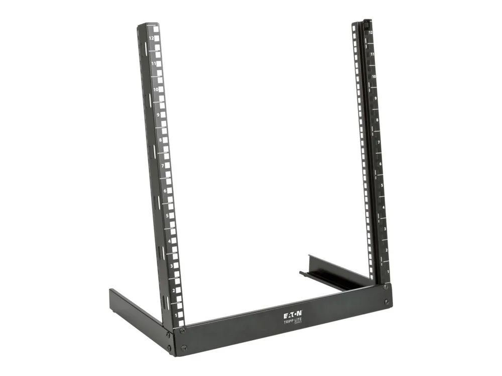 Tripp Eaton Tripp Lite Series 12U 2 Post Open Frame Desktop Rack Server Cabinet Free Standing - Schrank offener Rahmen - 2 Pfosten - Schwarz - 12U - 48.3 cm (19")