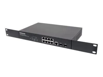 IC Intracom Intellinet 8-Port Gigabit Ethernet PoE+ Web-Managed Switch with 2 SFP Ports, IEEE 802.3at/af Power over Ethernet (PoE+/PoE)