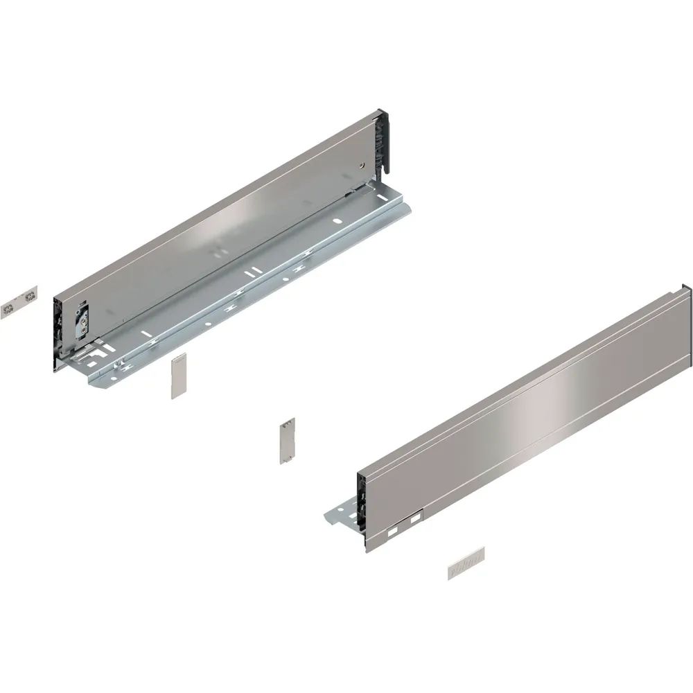 BLUM LEGRABOX pure Zarge Höhe M, NL 450, INOX (Anti-Fingerprint)