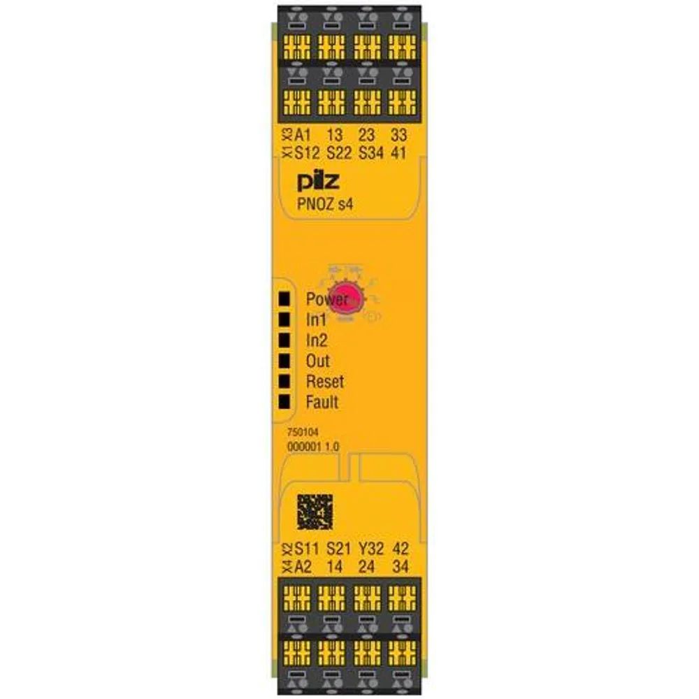 Pilz PNOZ S4 SICH.RELAIS 2-KANAL / PILZ PNOZ S4C 24V 3NO 1NC 751104