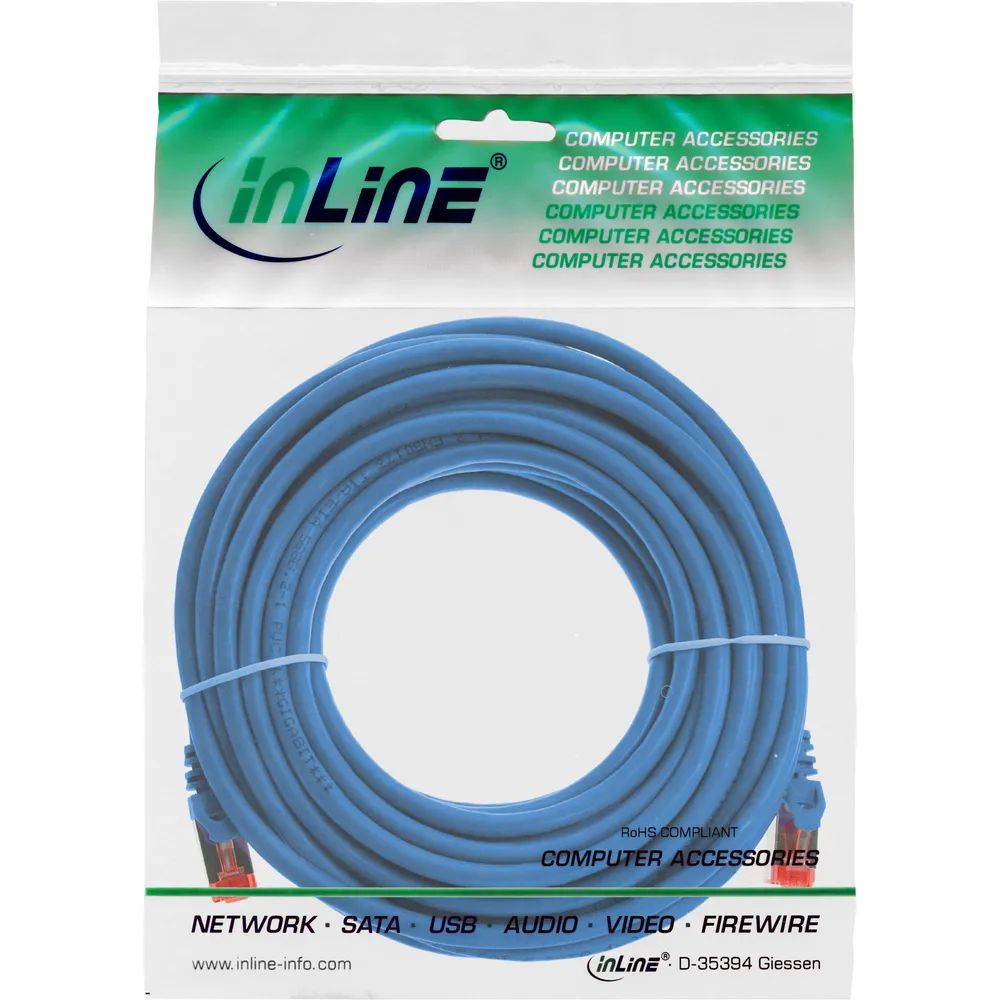 InLine Patchkabel - S/FTP (PiMf) - Cat.6 - 250MHz - PVC - Kupfer - blau - 5m