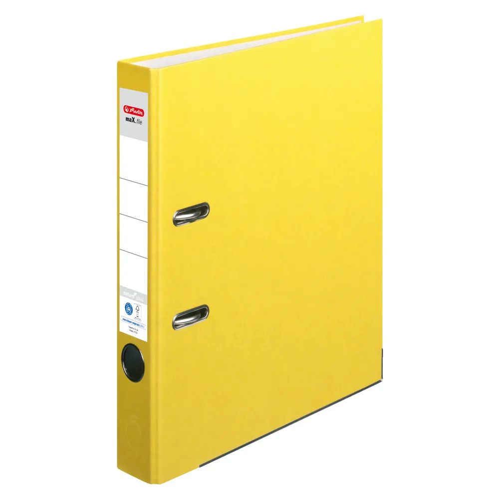 herlitz Ordner maX.file nature plus, A4, 5cm, gelb