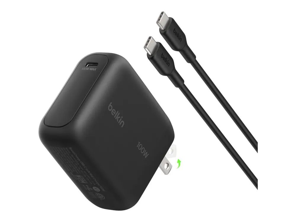 Belkin BoostCharge - Netzteil - GaN - 100 watt - PD 3.2, QC 5.0, AVS, UFCS, Hypercharge, FC 2.0, Fast Charge (USB-C) weiß