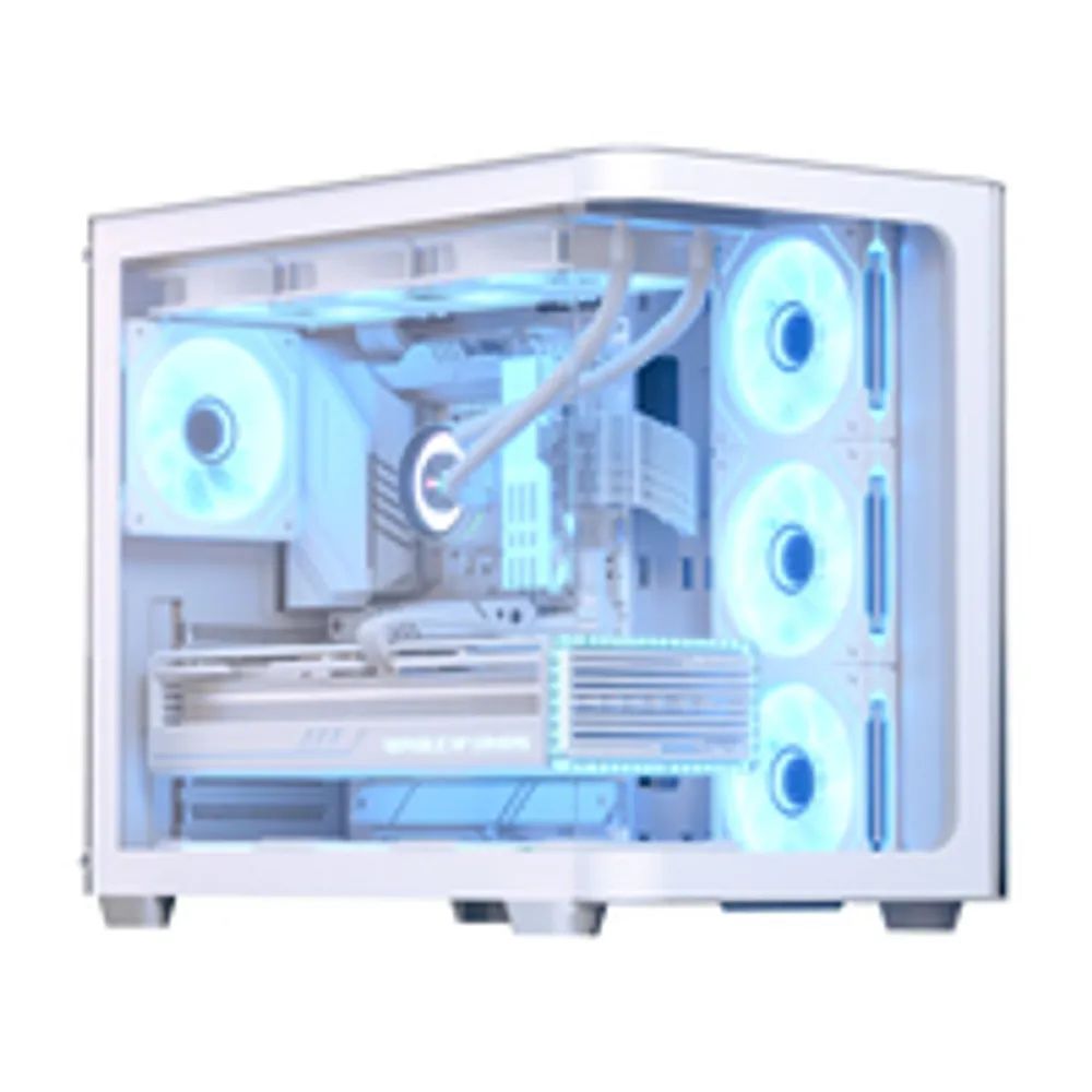 AEROCOOL ADVANCED TECHNOLOGIES Geh Midi P500C-G-WT-v1 o.N. Full Tempered Glas Wh - Tower