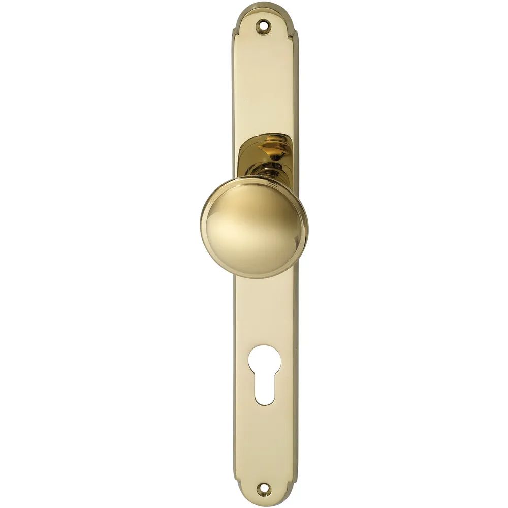 Marchesi Haustür - Knopflangschild ALT - WIEN, PZ88, Messing poliert