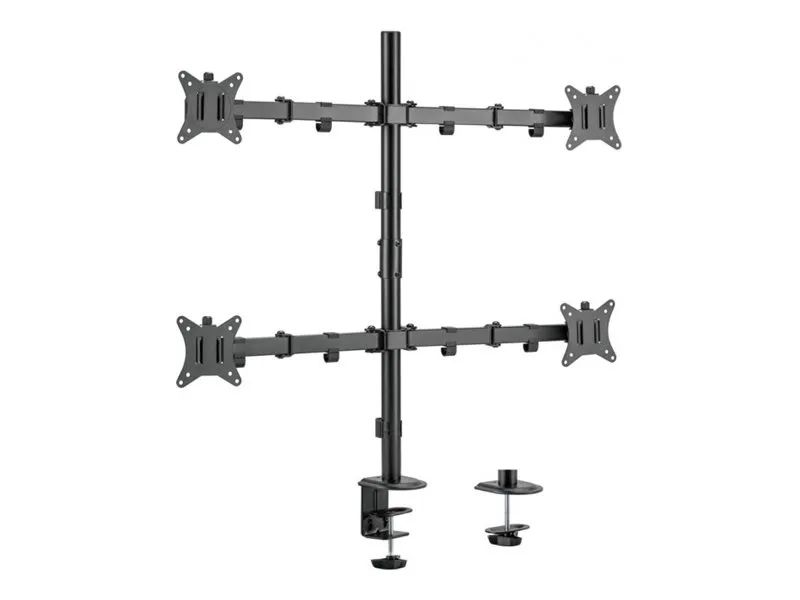 Equip Befestigungskit - neigbar - für 4 LCD-Anzeigen - Kunststoff, Metall - Schwarz - Bildschirmgröße: 43.2-81.3 cm (17"-32")