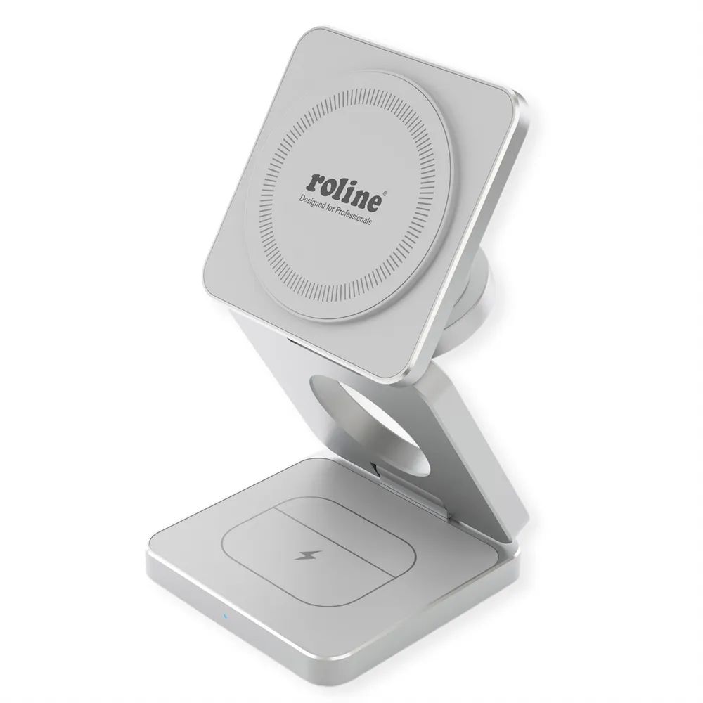 ROLINE 3-in-1 Induktions-Ladestation, faltbar, für Apple