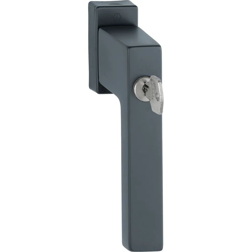 HOPPE Fenstergriff TOULON Sperrzylinder TBT, VK 7x37 mm, schwarz matt