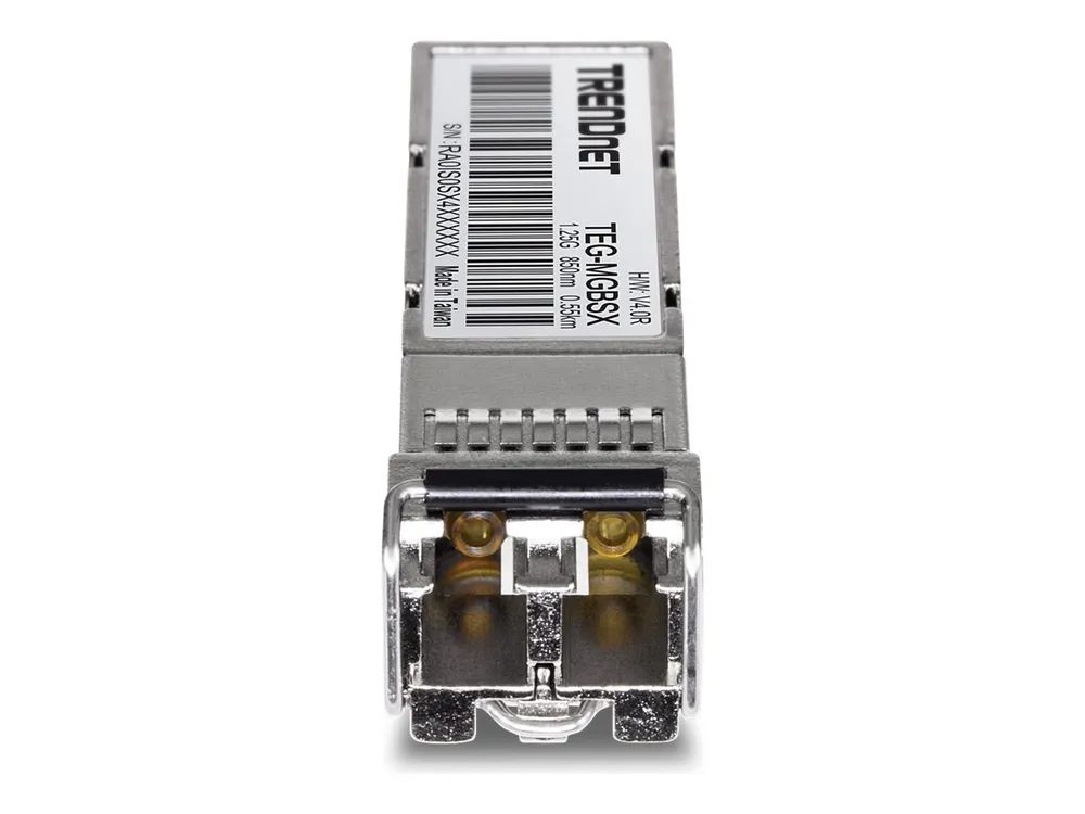 TRENDnet TEG-MGBSX/4 - SFP (Mini-GBIC)-Transceiver-Modul - LC Multi-Mode - bis zu 550 m - 850 nm - TAA-konform (Packung mit 4)