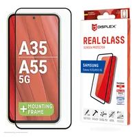 DISPLEX Panzerglas 10H für Samsung Galaxy A35/A55 5G - Eco-Montagerahmen - Full