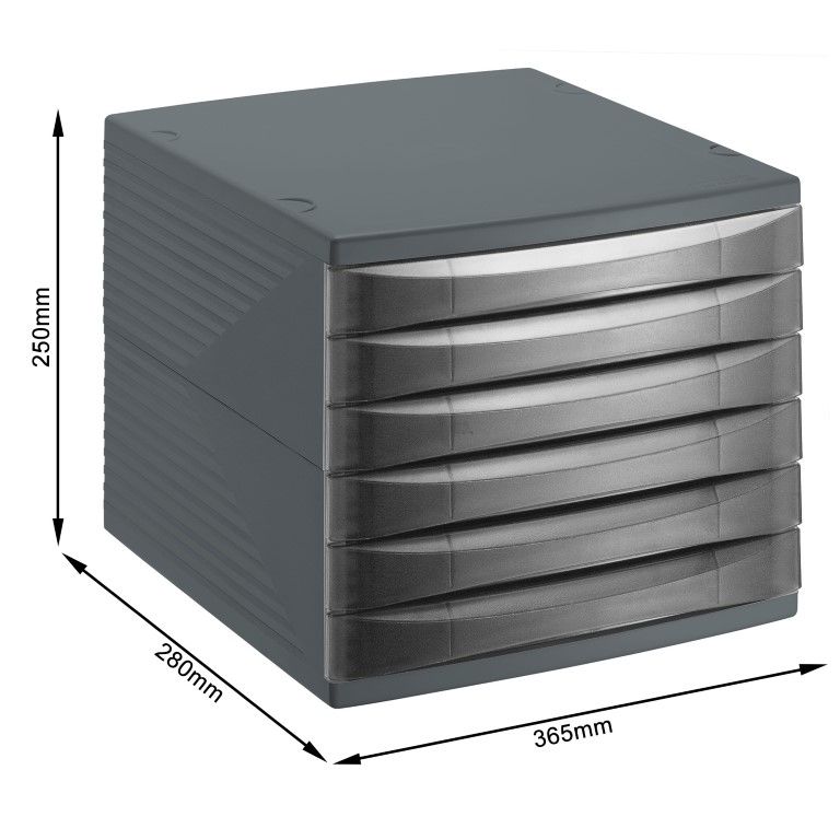 Rotho Bürobox 6 Schübe geschlossen QUADRA
