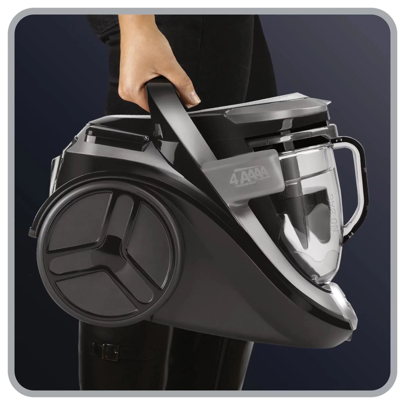 Rowenta RO7690 Zyklon-Staubsauger Silence Force Cyclonic Animal  - schwarz/blau