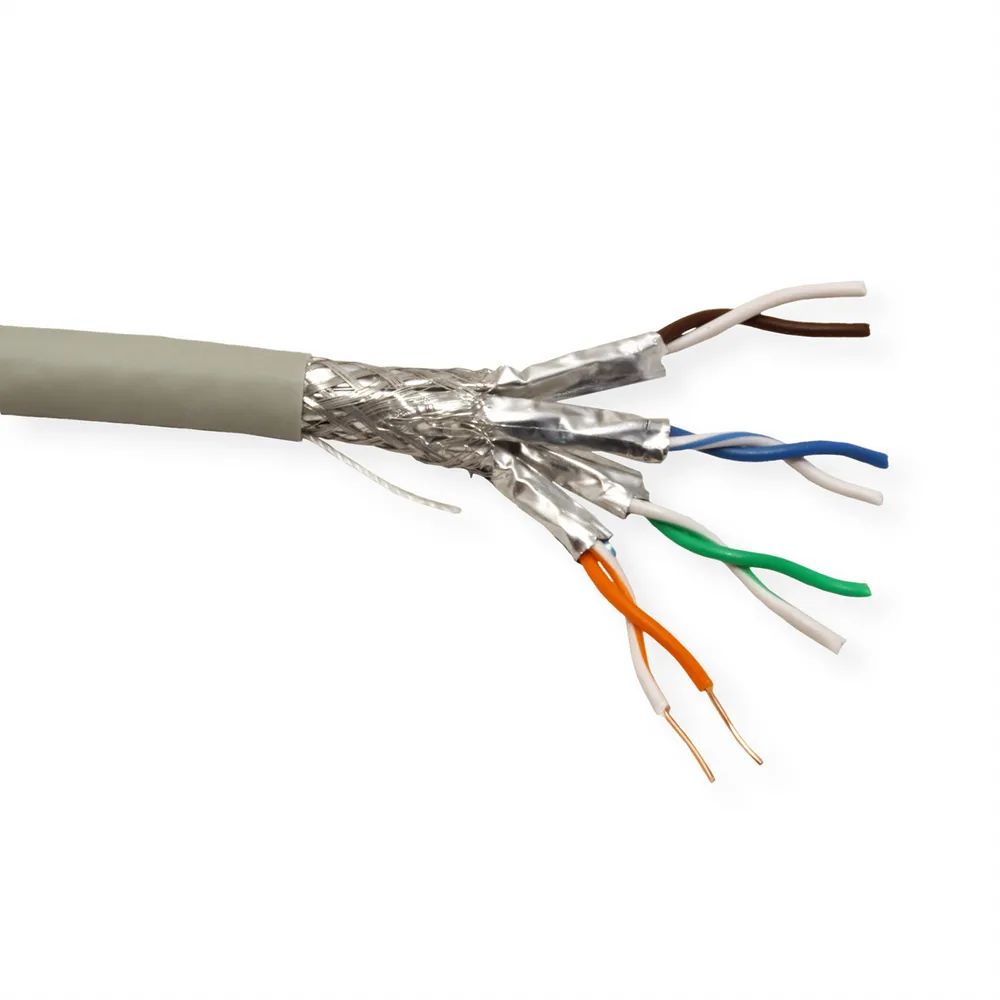 ROLINE S/FTP Kabel, Cat.6A (Class EA), LSOH, Massivdraht, 100 m