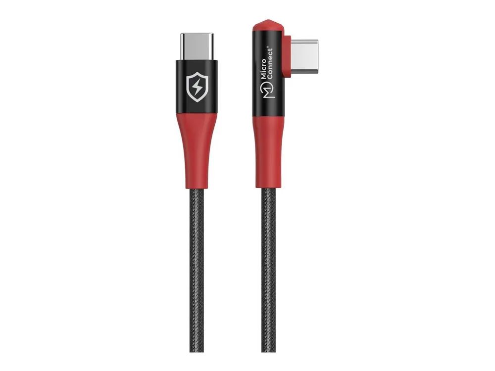 MicroConnect Safe Charge Angled USB-C to C Data Blocker cable 240W - Kabel - Digital/Daten