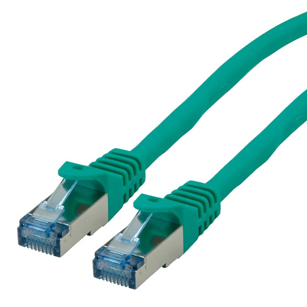 ROLINE Patchkabel Cat.6A S/FTP (PiMF), Component Level, LSOH, grün, 15 m