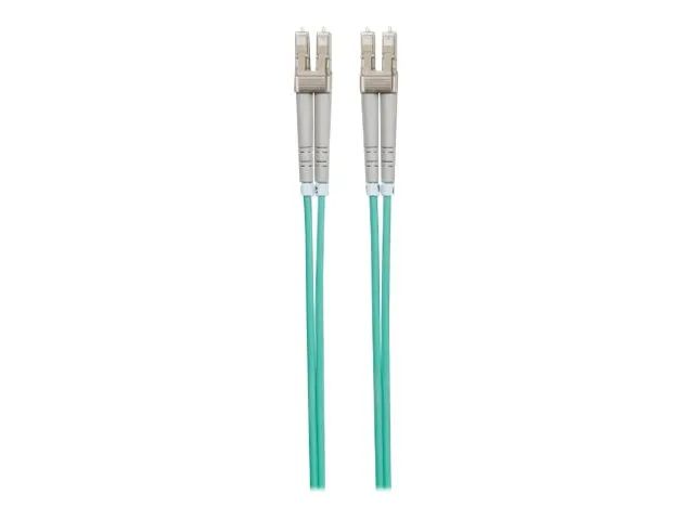 Intellinet Fiber Optic Patch Cable, OM3, LC/LC, 3m, Aqua, Duplex, Multimode, 50/125 µm, LSZH, Fibre, Lifetime Warranty, Polybag - Patch-Kabel - LC Multi-Mode (M)