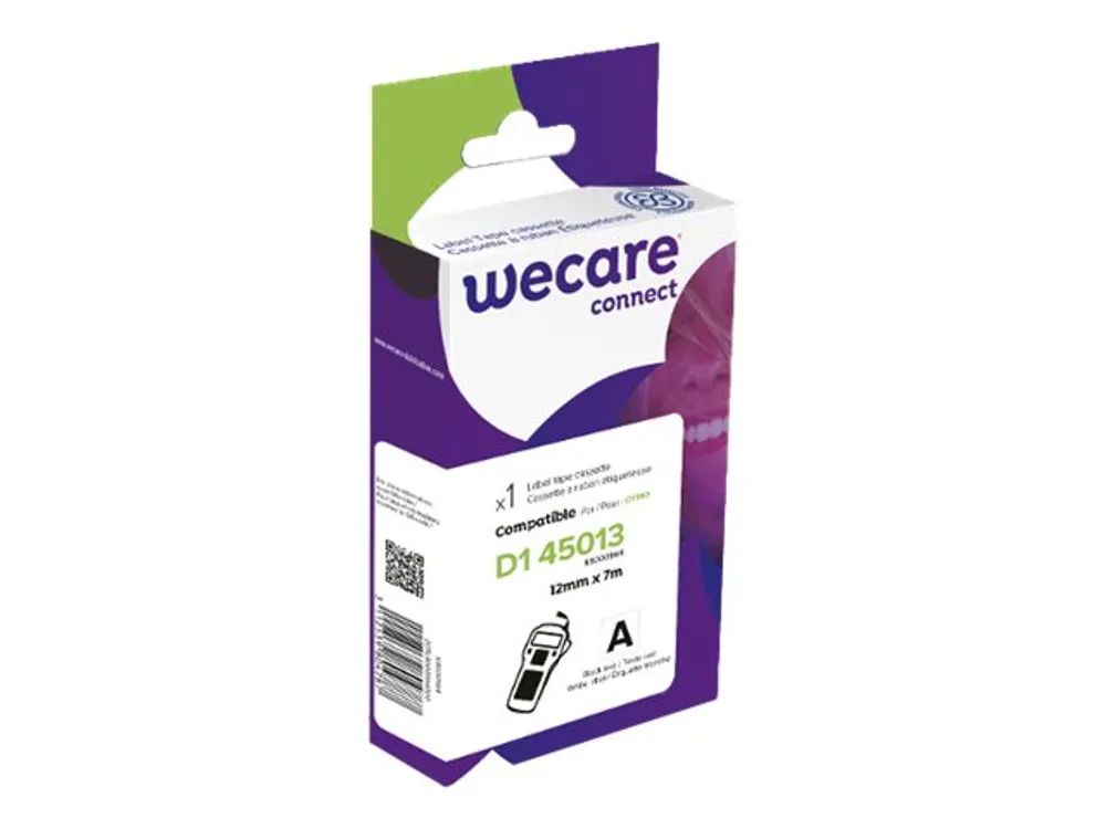 Armor Wecare connect - Weißer Hintergrund mit schwarzen Buchstaben - Rolle (1,2 cm x 7 m)