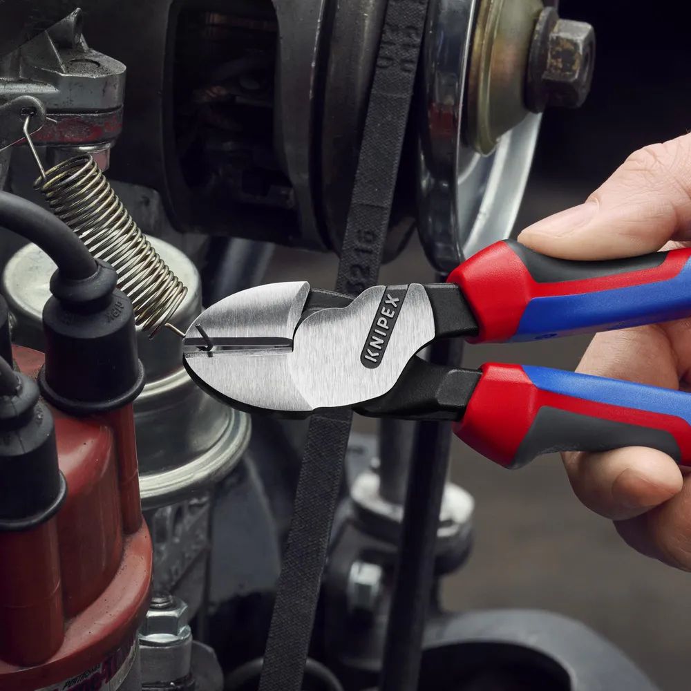 KNIPEX Kraft-Seitenschneider mit Comfort-Griffen schwarz atramentiert 200 mm