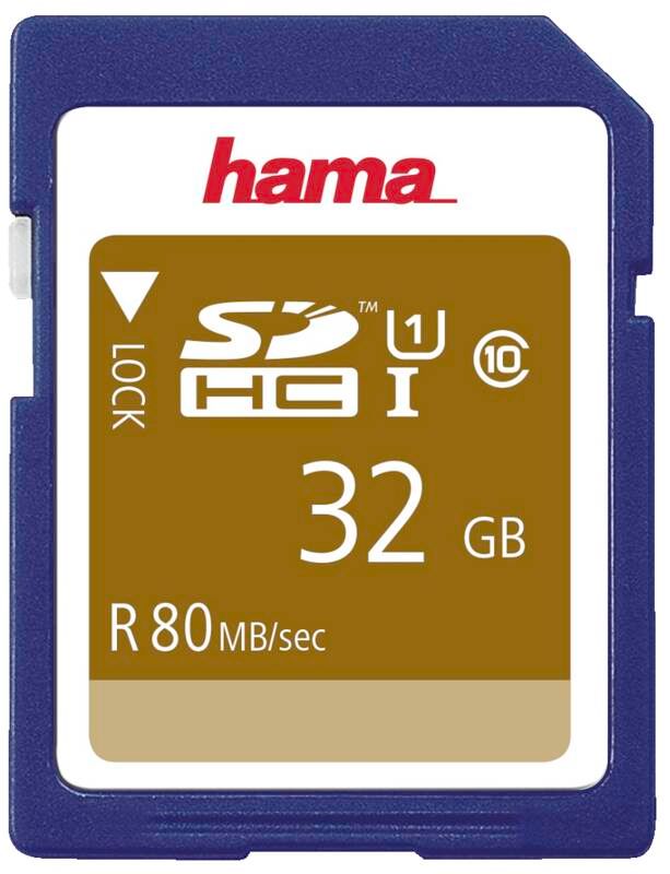 Hama 124135 SDHC32GB C10 UHS-I 80MB/S
