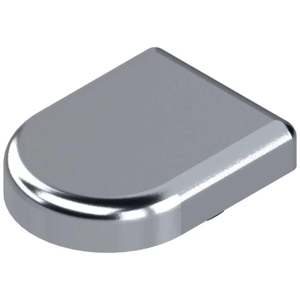 BLUM CLIP top Topfabdeckung - Glastürscharnier D-Form, Kunststoff verchromt