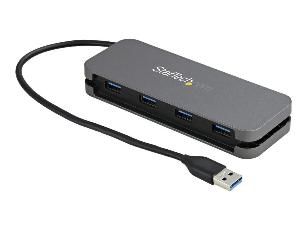 StarTech.com 4 Port USB 3.0 Hub - SuperSpeed 5 Gbit/s USB 3.1 Gen 1 Type-A Verteiler - USB Bus Powered - 28cm USB Host Kabel (HB30AM4AB)