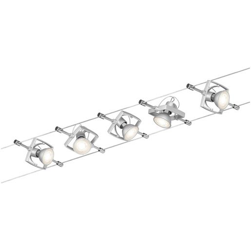 Paulmann SEILSYSTEM 5XSPOT MAX10W GU5,3 / PAULMA SET MAC II CH 25K545 94133